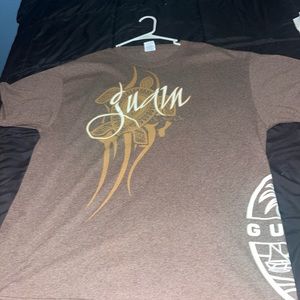 Guam brown hawaii type shirt, XL no flaws